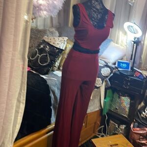 2 two piece hacci crop sweater & longe pants set